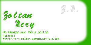zoltan mery business card