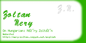 zoltan mery business card